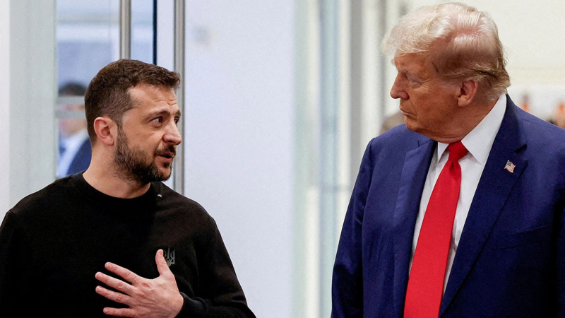 Tổng thống Mỹ Donald Trump và Tổng thống Ukraine Volodymyr Zelensky. Ảnh: Reuters